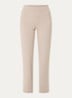 High waist slim fit broek met ritszakken - Beige