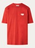 Adam T-shirt met logoborduring - Steenrood