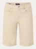 Briella mid waist straight fit korte broek met stretch - Beige
