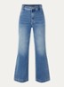 Gracie high waist wide leg jeans met lichte wassing - Indigo