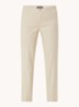 Marilyn high waist straight fit broek in linnenblend met steekzakken - Beige