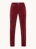 Marilyn high waist straight fit chino van corduroy - Donkerrood