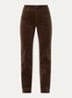 Marilyn high waist straight fit chino van corduroy - Bruin
