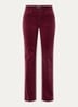 Marilyn high waist straight fit chino van corduroy - Bordeauxrood