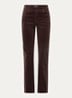 Marilyn high waist straight fit chino van corduroy - Donkerbruin