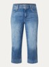 Marilyn mid waist slim fit capri broek met steekzakken - Indigo