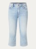 Marilyn mid waist slim fit capri broek met steekzakken - Lichtblauw