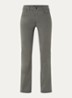 Marilyn mid waist straight fit chino met stretch - Olijfgroen