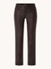Marilyn mid waist straight leg jeans met gekleurde wassing - Roodbruin