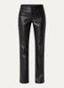 Marilyn mid waist straight leg jeans met gekleurde wassing - Zwart