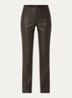 Marilyn mid waist straight leg jeans met gekleurde wassing - Bruin