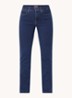 Sheri mid waist slim fit jeans met stretch - Middenblauw