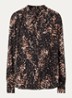 Tuniek met print en strikkraag - Bruin