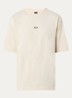Metal rise T-shirt met ronde hals - Gebroken wit