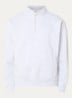 Established Works sweater met halve rits en logoborduring - Wit