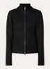Ribgebreid vest met ritssluiting - Zwart