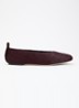 Ibiza Venice ballerina van leer met lakfinish - Rood