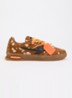 End Of Play sneaker van leer met ponyhair - Bruin