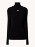 Top met col en logo - Zwart