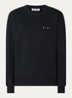 Brushstroke sweater met logo- en backprint - Zwart