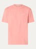 Brushstroke T-shirt met logo- en backprint - Koraal