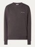 Crafted Face sweater met logo- en backprint - Antraciet