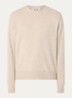 Fijngebreide trui in wolblend - Beige