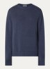 Grofgebreide trui met ronde hals - Donkerblauw