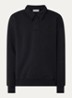 Signature sweater met polokraag en logoborduring - Zwart