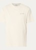 T-shirt met logo- en backprint - Creme