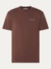 T-shirt met logo- en backprint - Donkerbruin