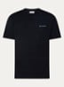 T-shirt met logo- en backprint - Zwart