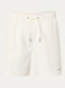 Zwemshort met streepprint en steekzakken - Gebroken wit