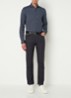 Luxor modern fit overhemd van jersey   - Middenblauw