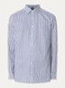 Luxor regular fit overhemd met streepprint - Donkerblauw