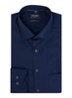 Luxor regular fit strijkvrij overhemd met microdessin - Donkerblauw