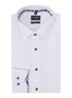 Luxor regular fit strijkvrij overhemd met microdessin - Wit