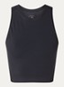 Studio crop top met logo - Zwart