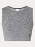 Studio fijngebreide crop top met logo - Grijs