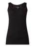 Daily tanktop van katoen met ronde hals - Zwart