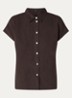 Falvia blouse in linnenblend - Bruin