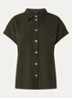 Falvia blouse in linnenblend - Bronsgroen