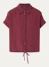 Flaneta blouse met streepprint - Kersenrood