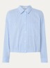 Fresa blouse met borstzak en streepprint - Blauw