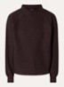 Grapina sweater met opstaande kraag - Donkerbruin