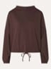 Gumipa sweater met trekkoord - Donkerbruin