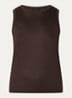 Inise tanktop met ronde hals - Donkerbruin