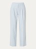 Maiga French high waist straight fit pantalon in linnenblend met steekzakken - Lichtblauw