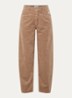 Mari Cosmo mid waist balloon fit jeans met steekzakken - Lichtbruin
