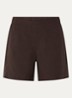 Melane Oasis high waist loose fit korte broek in linnenblend - Bruin